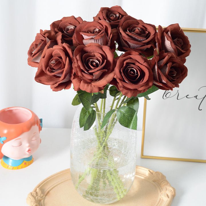 Artificial Silk Rose Stem