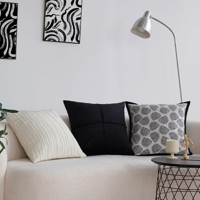 Decorative cushion with artistic pumpkin pattern