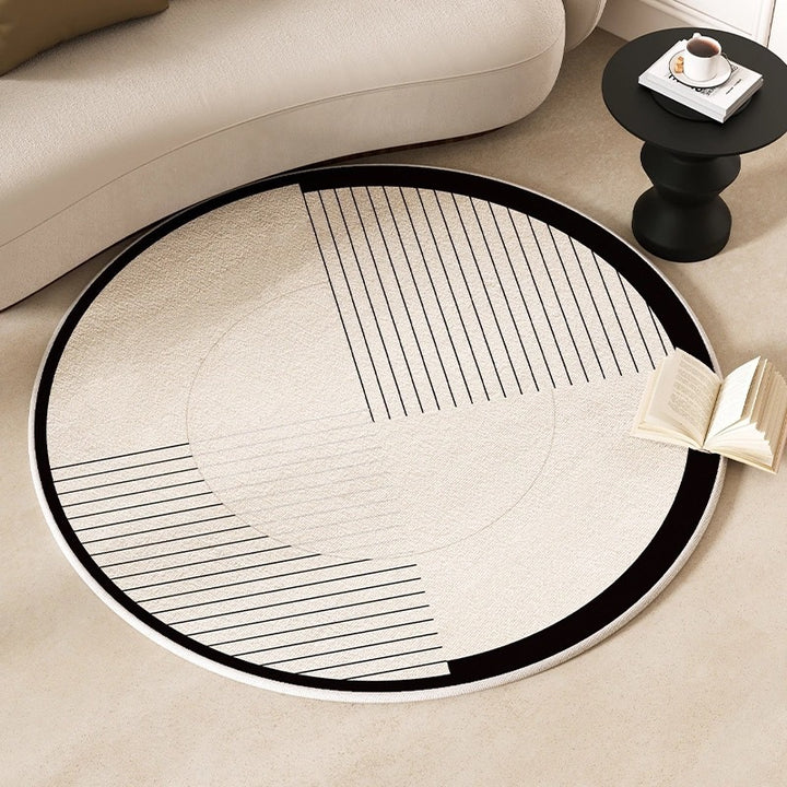 Round Geometric Pattern Carpet