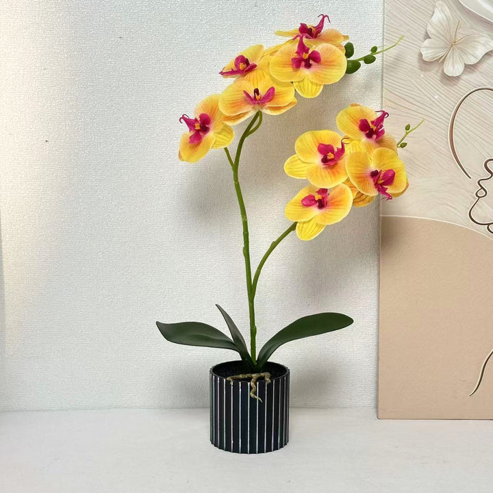 Artificial Orchid Arrangement for Indoor Home Decor Display