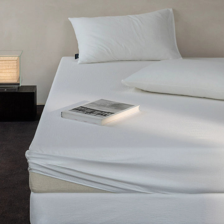 Deep-Fit Stretch Jersey Fitted Sheet Set with Elastic Skirt