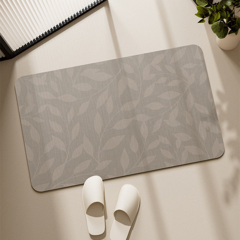 Modern Tropical Leaf Pattern Area Mat Stornfield