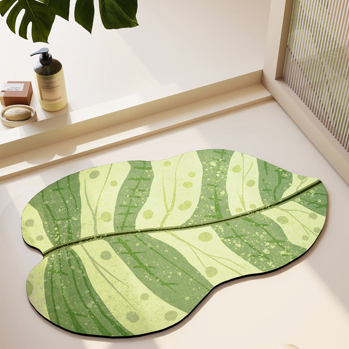 Abstract Leaf Design Area Rug