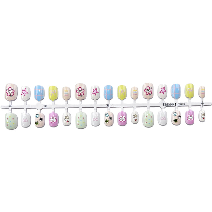 Playful Decorative Press-On Nail Set