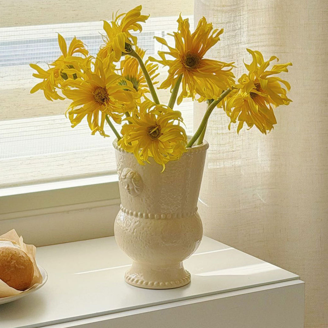 Decorative Faced Ceramic Planter