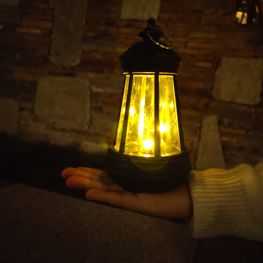 Portable Decorative LED Lantern With Built-In Fairy String Lights And Rechargeable USB Stornfield