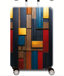 Women Hard Shell Suitcase with Modern Wood Pattern Stornfield