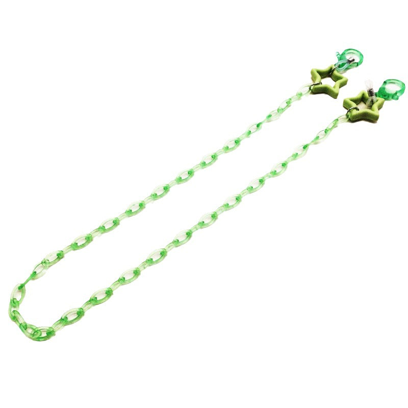 Fashionable glasses holder chain with star pendants Stornfield
