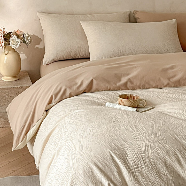 Textured Microfiber Bedding Set