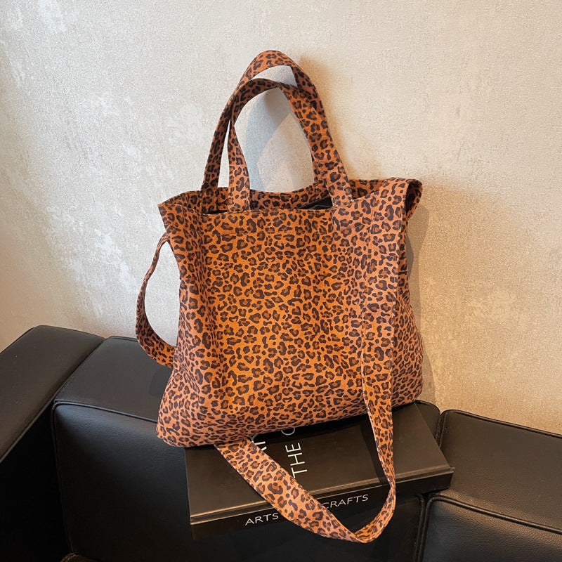 Trendy Leopard Print Tote Bag