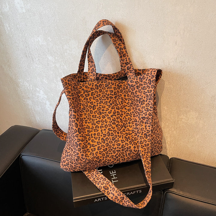Trendy Leopard Print Tote Bag