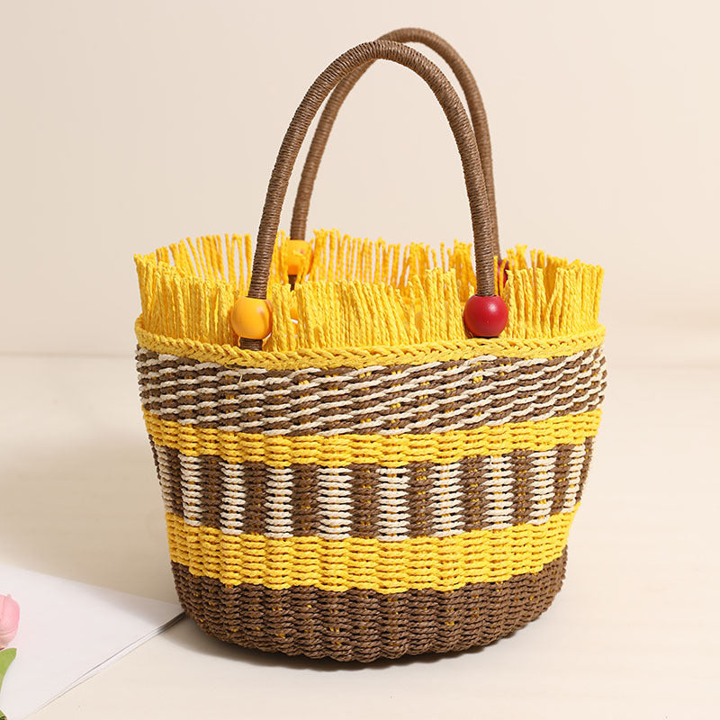 Stylish tote bag with colorful fringes Stornfield