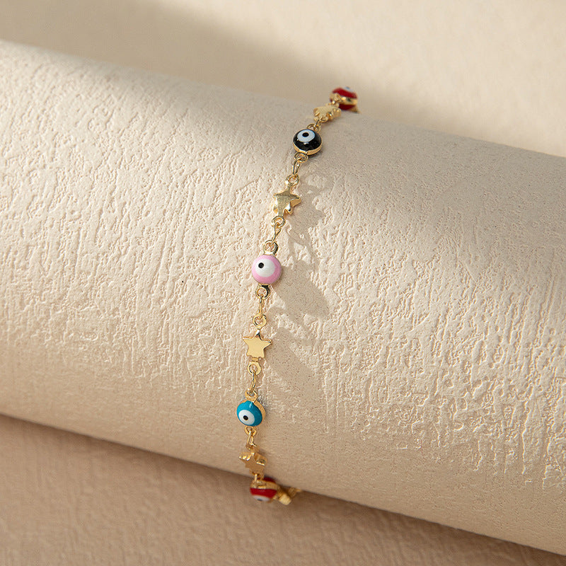 Colorful Beaded Charm Anklet Stornfield