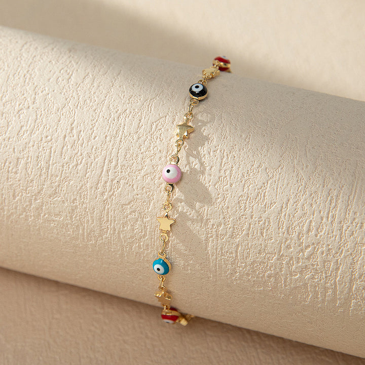 Colorful Beaded Charm Anklet Stornfield