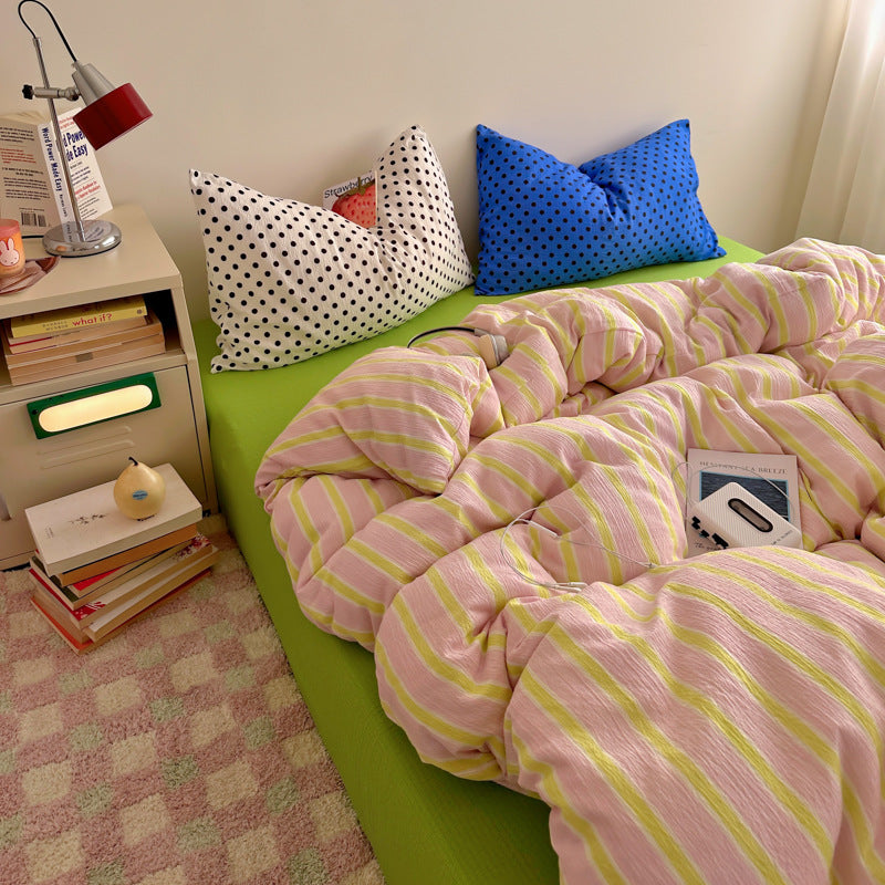 Striped Reversible Comforter Set