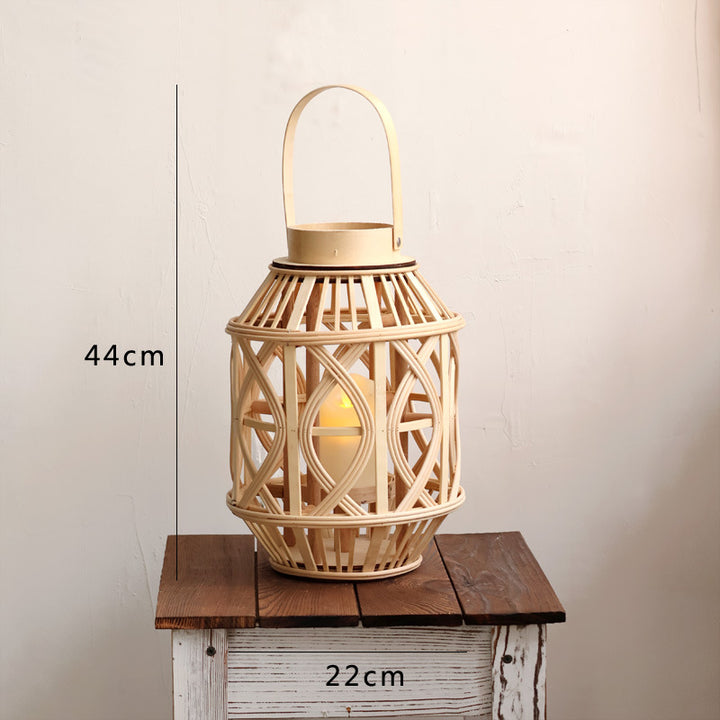 Handcrafted lantern made of rattan Stornfield