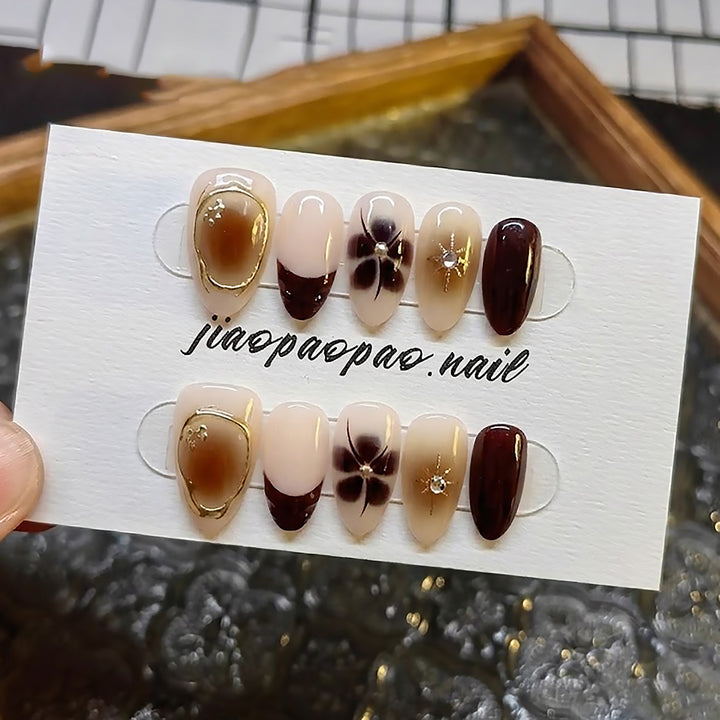 Elegant Artistic Press-On Nail Designs Stornfield