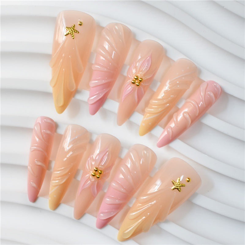 Floral 3D Decorative Press-On Nail Art Stornfield