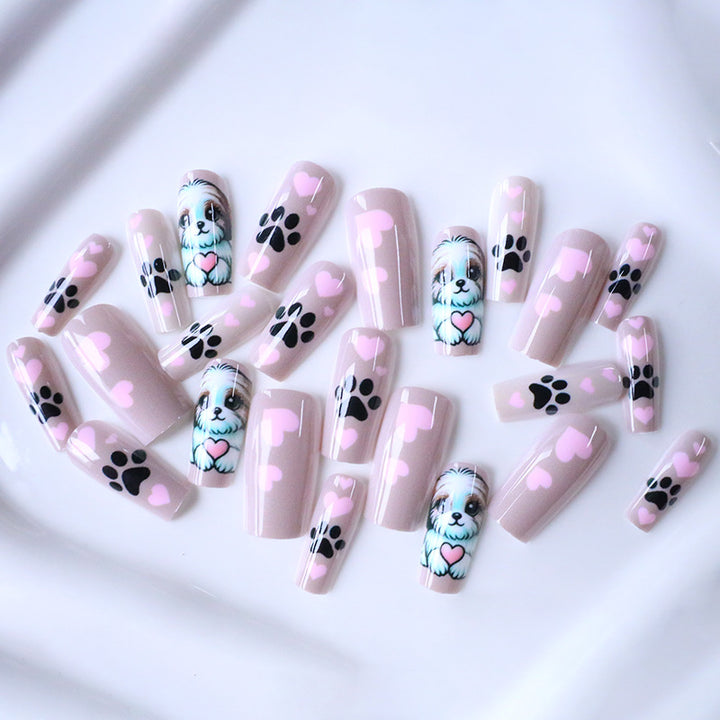 Decorative Dog-Themed Nail Art Enhancements Stornfield