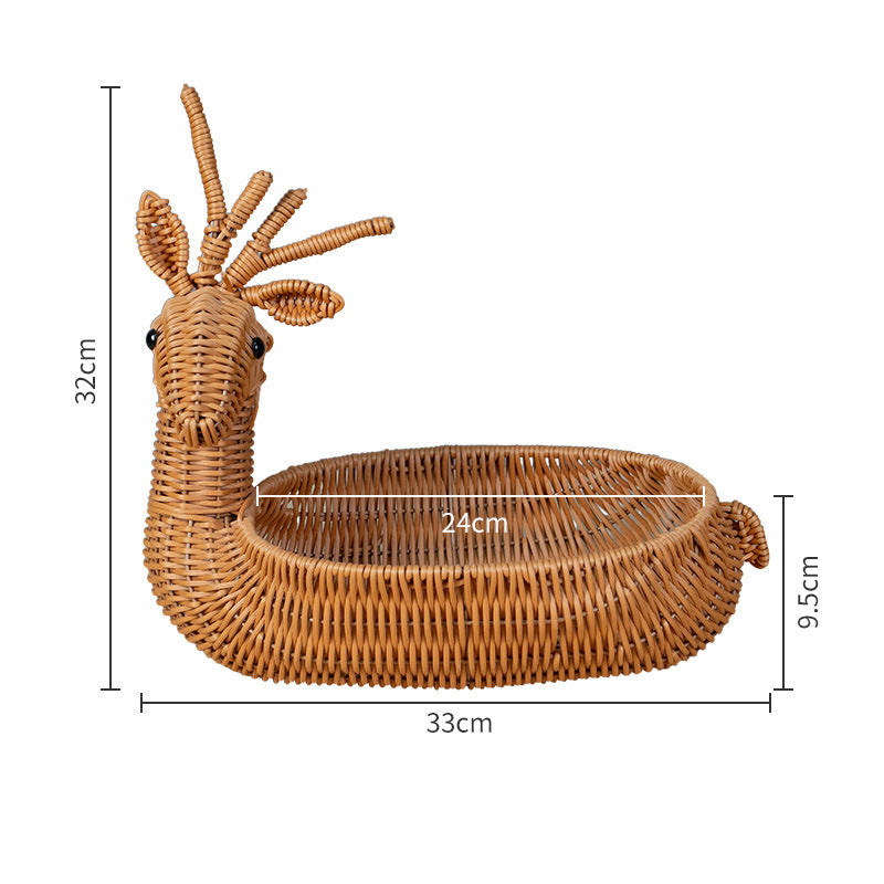 Decorative Animal-Shaped Woven Basket Stornfield