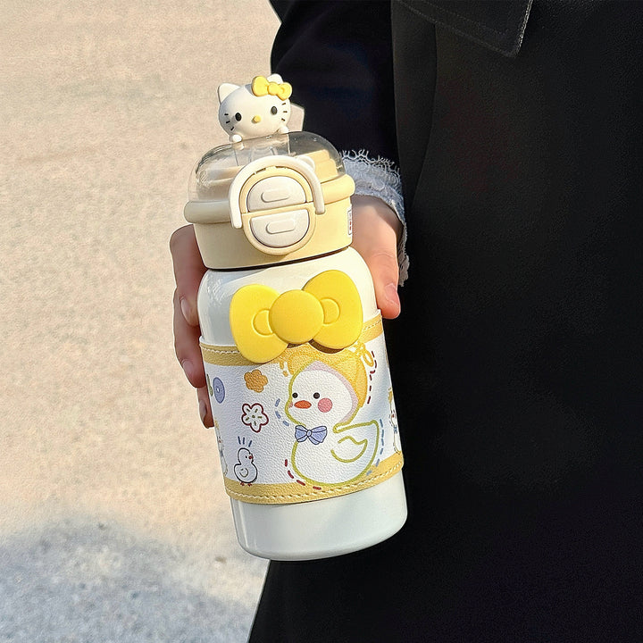 Women's creative water bottle with interactive lid and cute Stornfield design