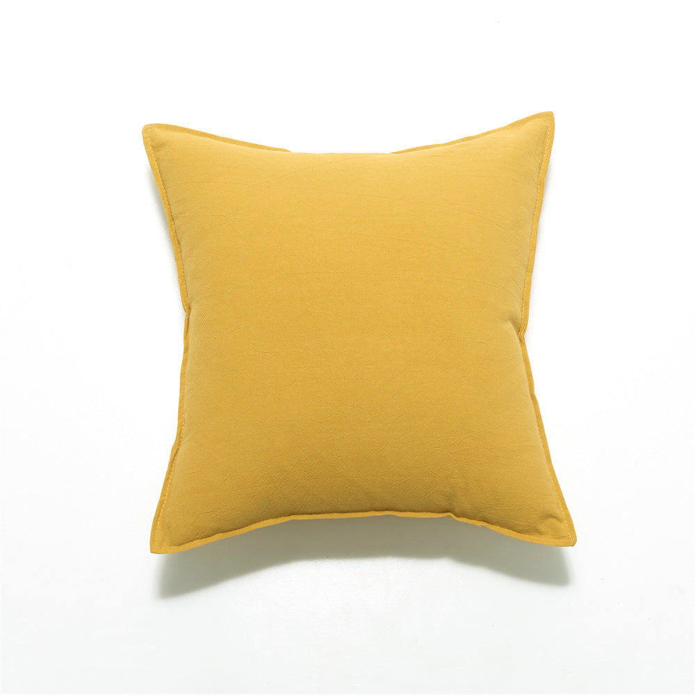 Square linen-cotton cushion cover with subtle piping and soft texture finish Stornfield