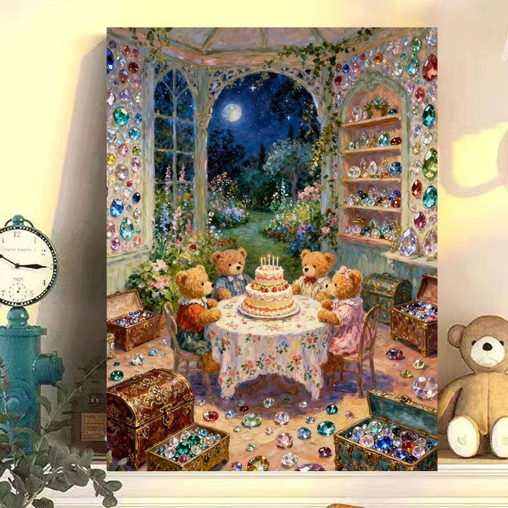 Whimsical Rabbit Scene Canvas Art Print Stornfield