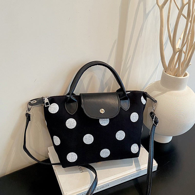 Polka Dot Canvas Handbag