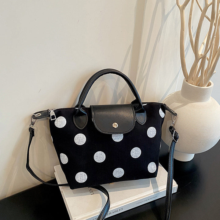 Polka Dot Canvas Handbag