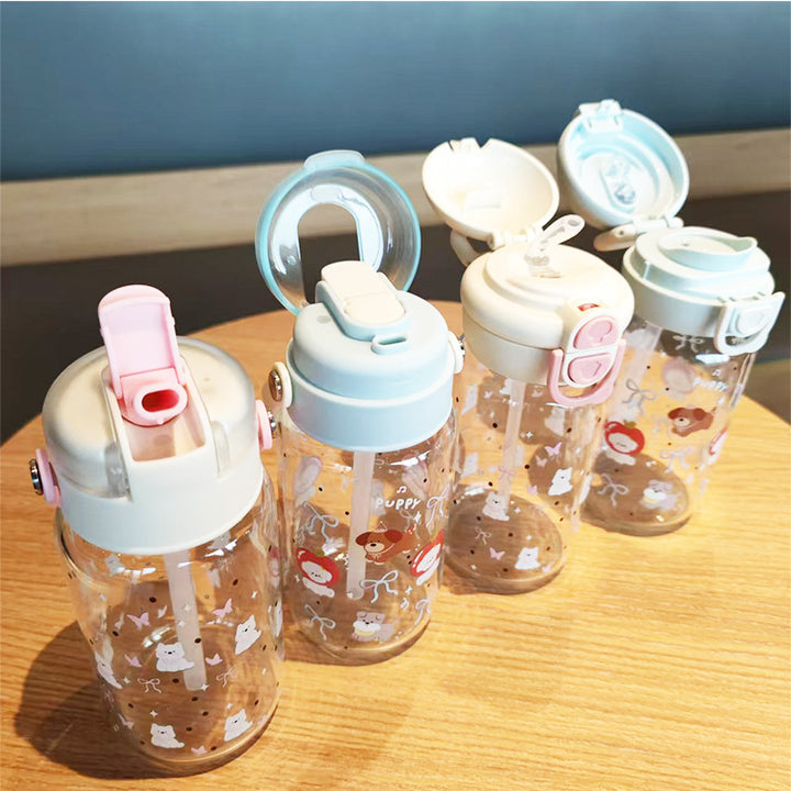 Ladies creative water bottle with integrated silicone carrying loop Stornfield