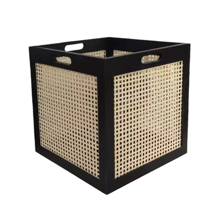 Rectangular Natural Wood Storage Basket Stornfield