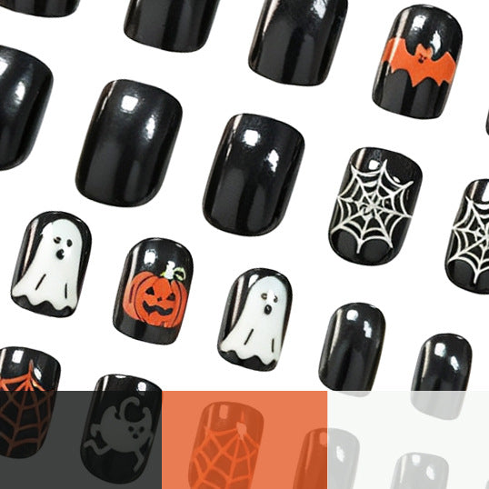 Creative Halloween-Themed Acrylic Nail Art Enhancements Stornfield