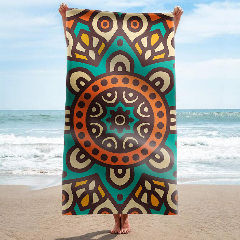 Beach towel with artistic mandala design Stornfield