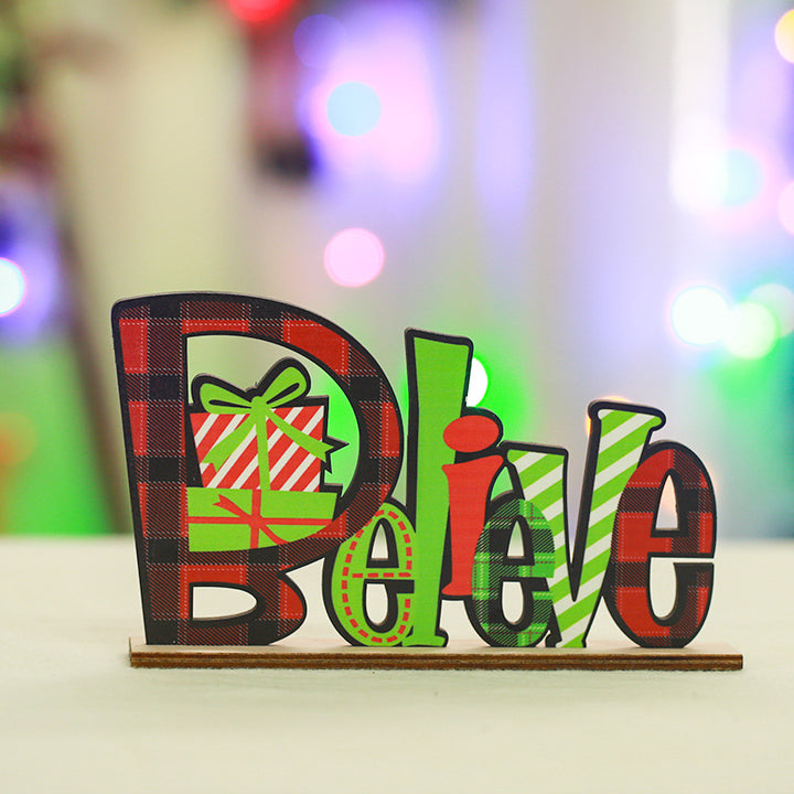 Festive wooden decoration with Christmas motif Stornfield