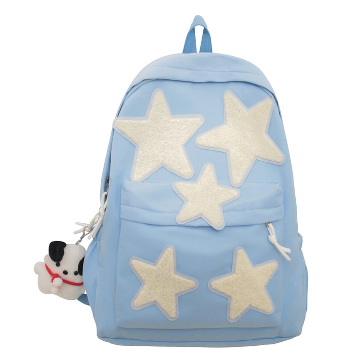 Star-Embroidered Casual Backpack Stornfield