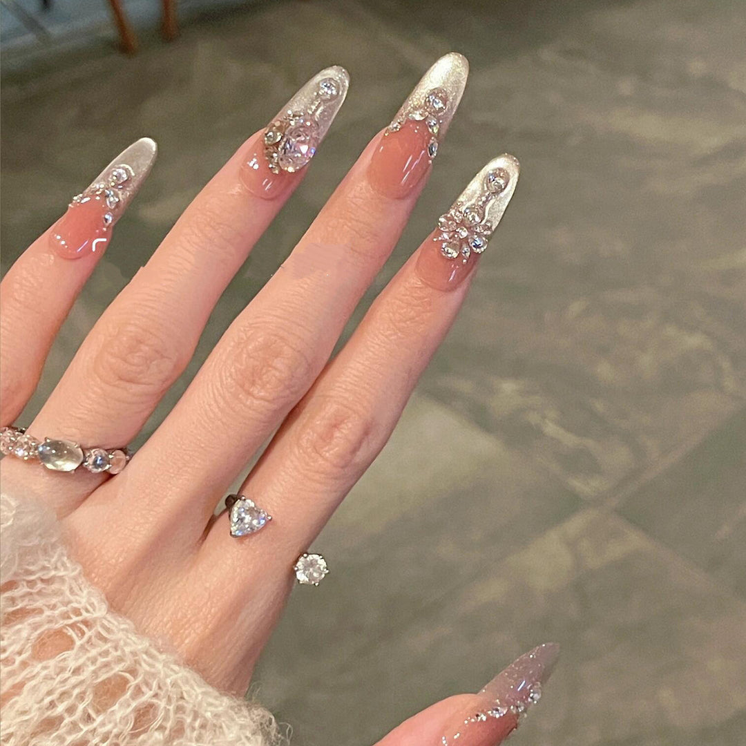 Premium Rhinestone-Embellished Press-On Nails Stornfield