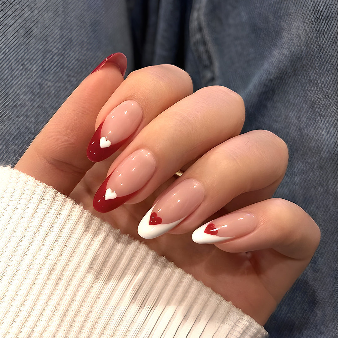 Heart-Accent Stiletto Press-On Nails Stornfield
