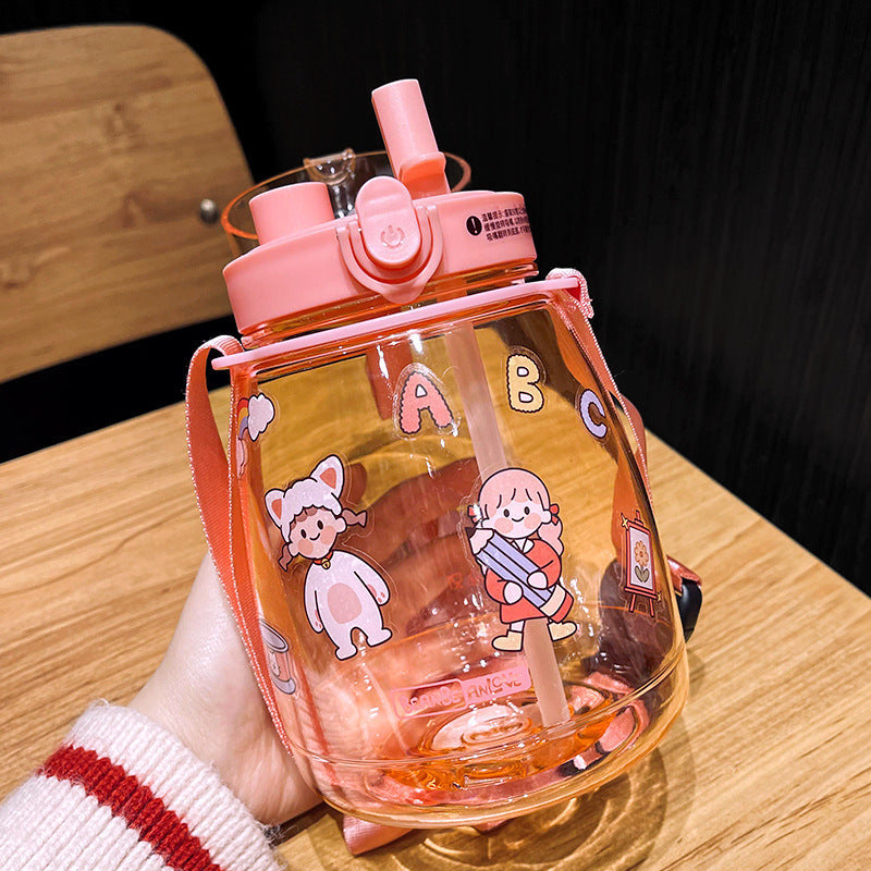 Women Glass Drinking Bottle with Secure Lid Stornfield