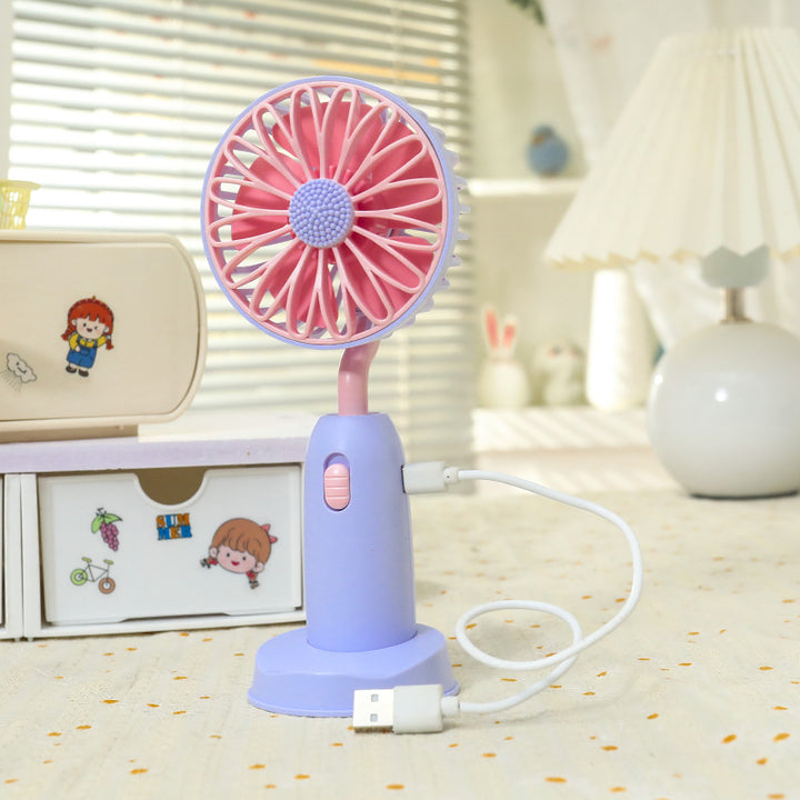 Women's Portable Hand Fan with Gentle Rotation Function Stornfield