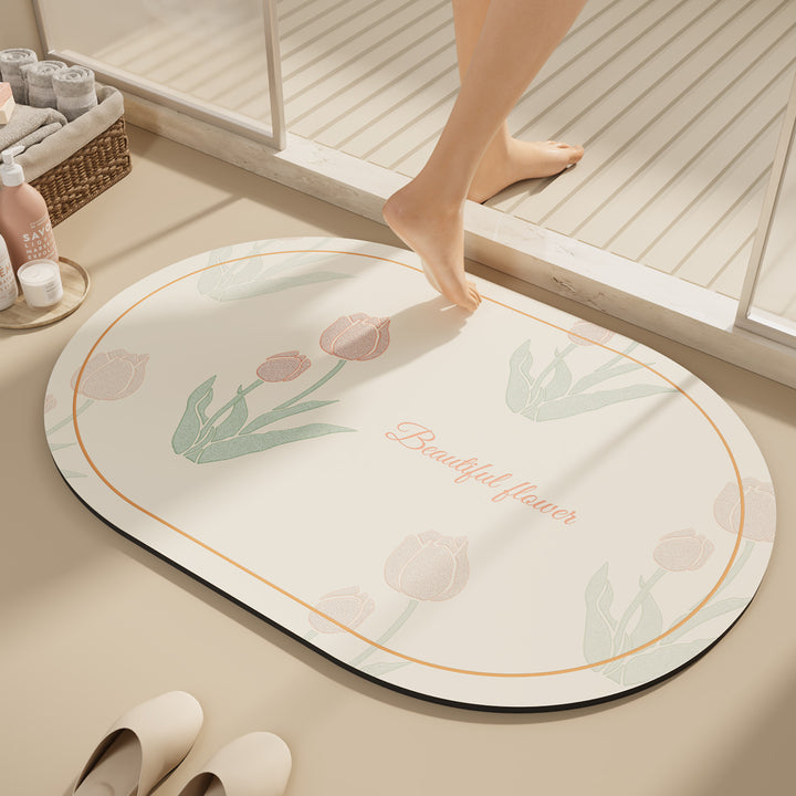 Floral Decorative Bath Mat