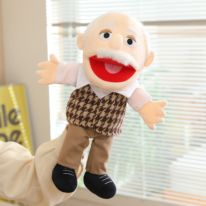 Hand Puppet Plush Boy Character with Movable Mouth and Soft Fabric Body Stornfield