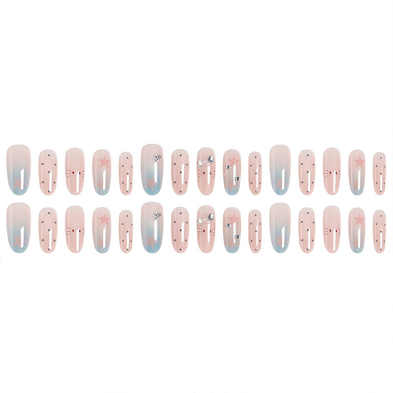 Creative nail art set with sparkling star and animal designs Stornfield
