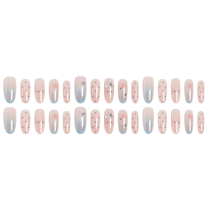 Creative nail art set with sparkling star and animal designs Stornfield