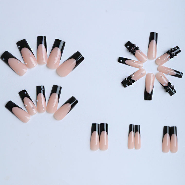 Artificial nails with 3D bow decoration Stornfield