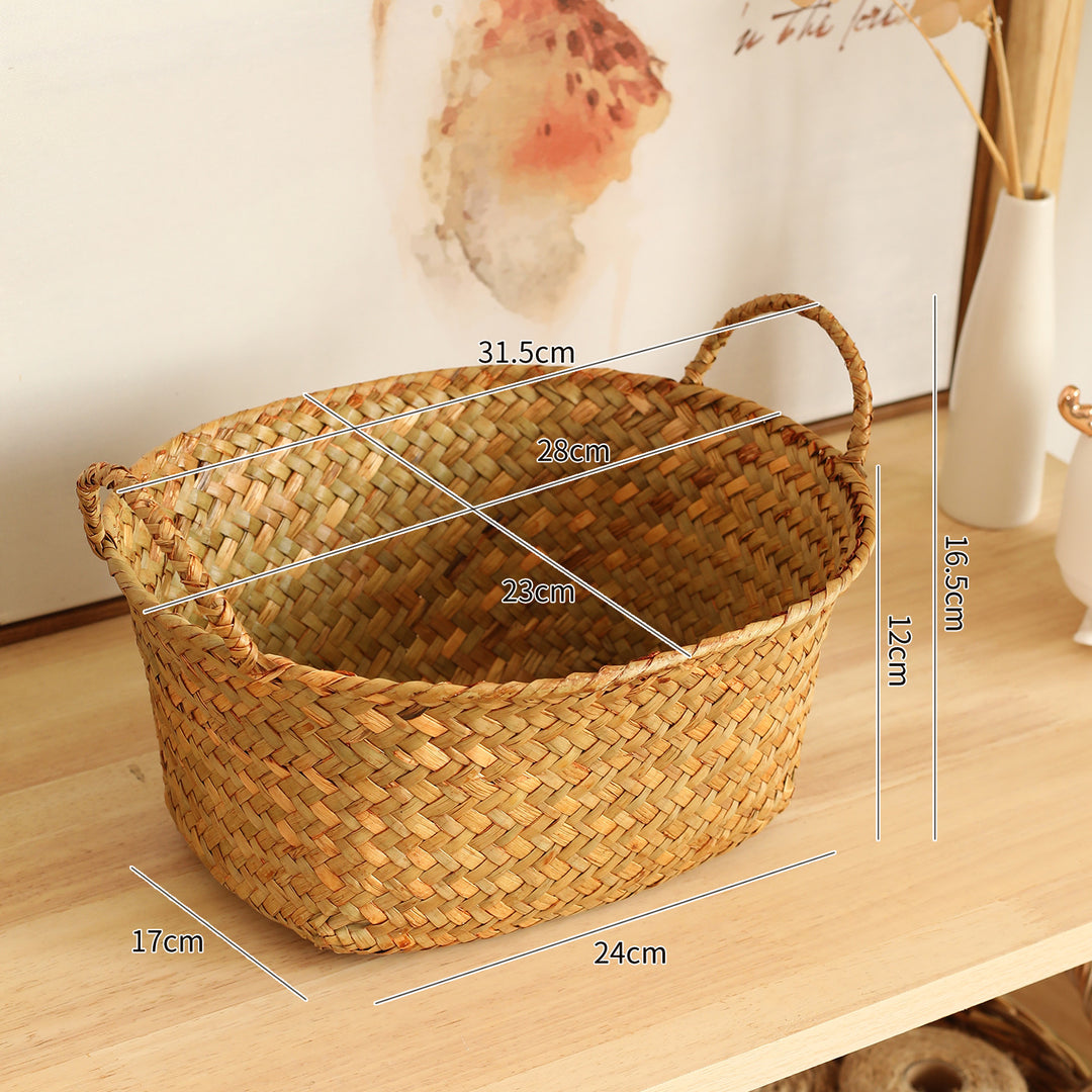 Unisex Handwoven Storage Basket with Ergonomic Handles Stornfield