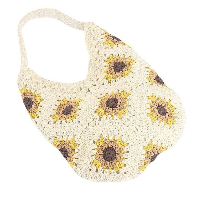 Handcrafted crochet bag with sunflower pattern Stornfield