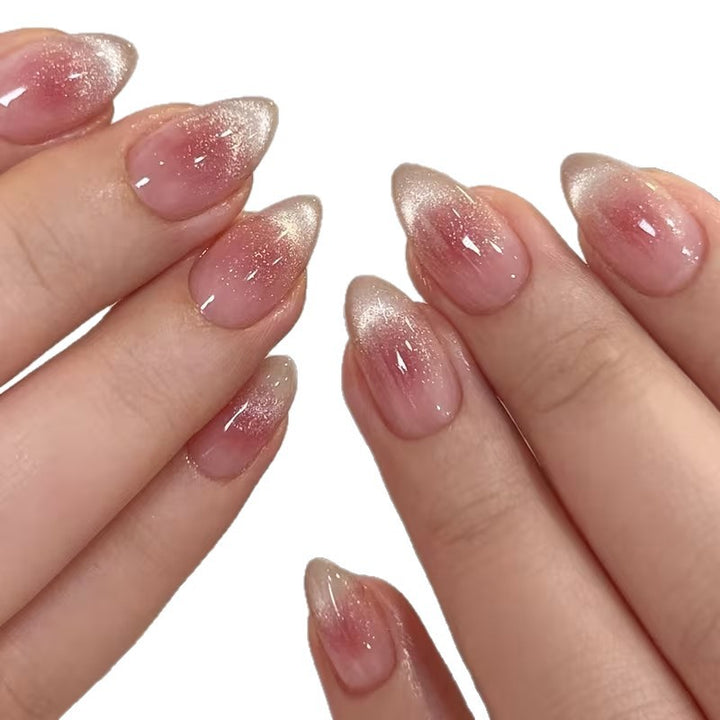 Glittery French Tip Press-On Nails Stornfield