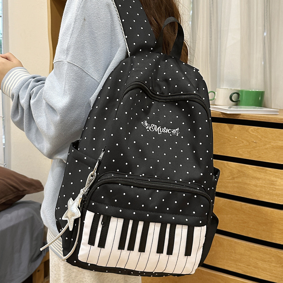 Musical-Themed Piano Key Backpack Stornfield