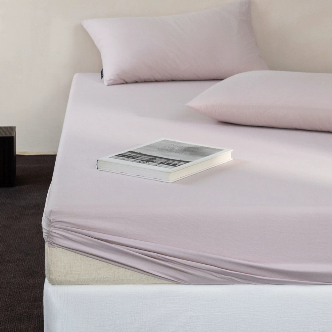 Deep-Fit Stretch Jersey Fitted Sheet Set with Elastic Skirt