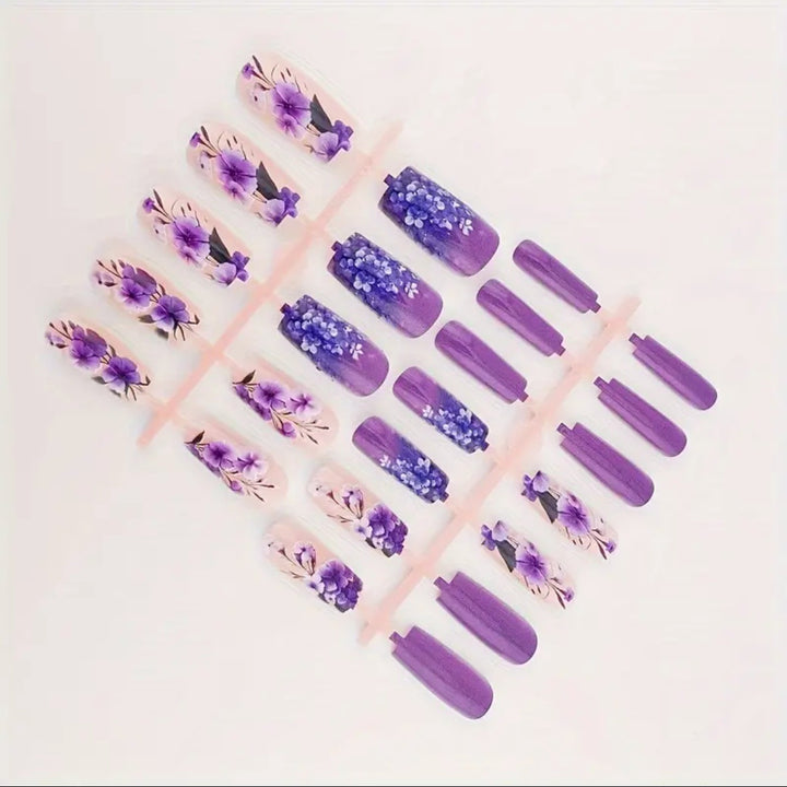 Artificial Nail Set with Floral 3D Designs Stornfield
